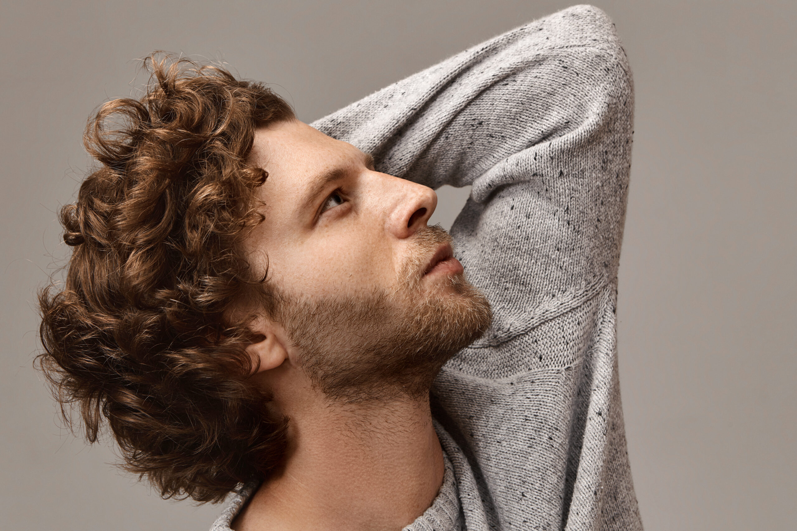 men's haircut for curly hair